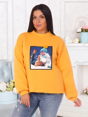 Сноу(абрикос) толстовка р.46, футер(70% хлопок,30% п/э)