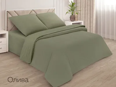 Пододеяльник Евро поплин(олива)