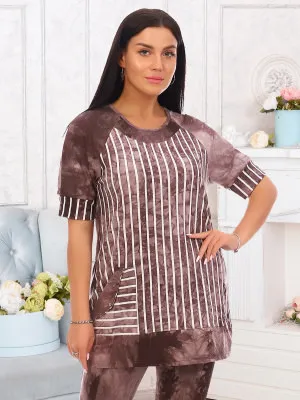Шик(шоколад) туника р.60, 95% вискоза, 5% лайкра