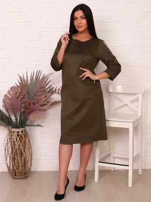 Магия(хаки) платье р.48, 95п/э 5%лайкра