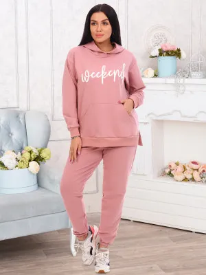 Викенд(пудра) костюм р.58  хлопок 80%, п/э 15%, лайкра 5%