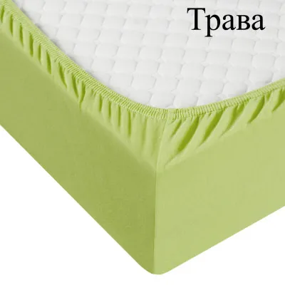 Простыня трикотажная на резинке 120*200*20(трава)