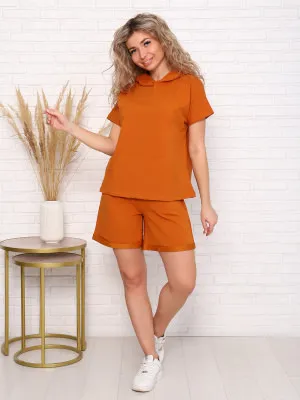 Аргентина(горчица) костюм р.50  хлопок 80%, п/э 15%, лайкра 5%