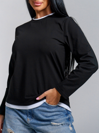 Рига(черный) лонгслив