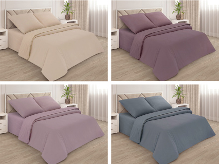 Пододеяльник 1.5сп 145х214 поплин однотонный
