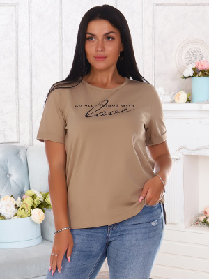 Браво(кофе) футболка . р.42 95% хлопок,5% лайкра