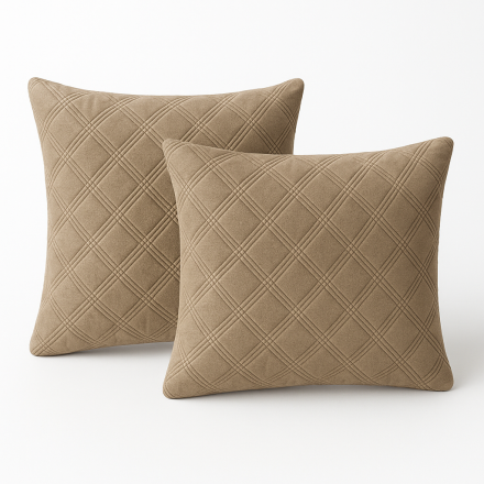 Контур(какао) наволочка декор. велсофт