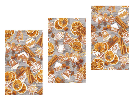 Набор полотенец "Корица" рогожка