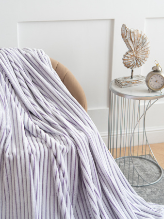 Вертикаль(сирень) плед велсофт