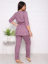 Нежность(лиловый) пеньюар+топ+брюки