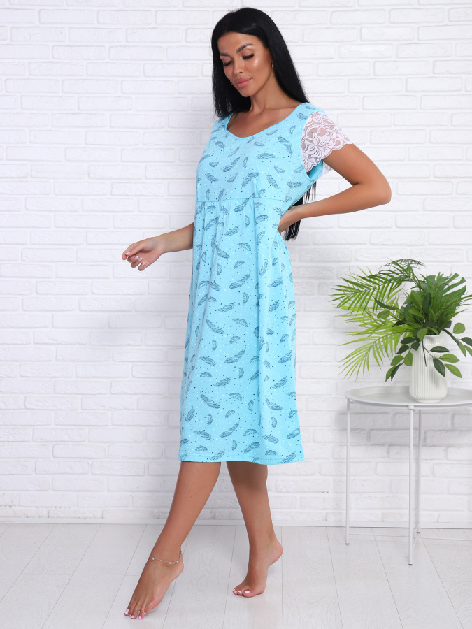 Неженка(бирюза) сорочка ноч.