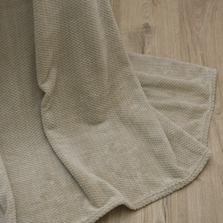 Волна(беж) плед велсофт