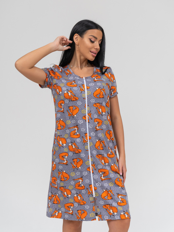 Лисички(серый) халат