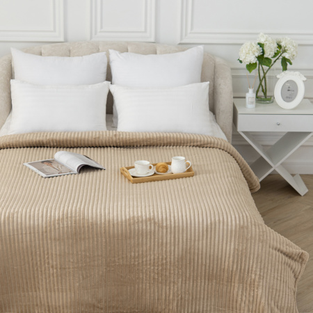 Вертикаль(амаретто) плед велсофт