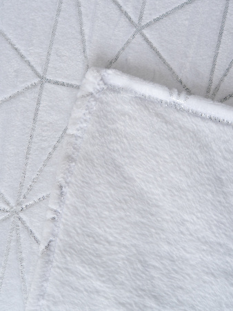 Витражи(белый) плед велсофт