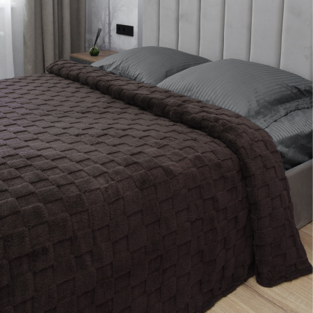 Домино(шоколад) Плед велсофт