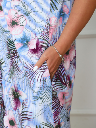 Батист(цветы) халат-рубашка