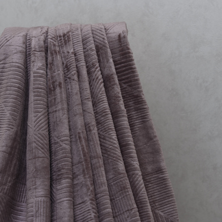 Графика(лиловый) плед велсофт