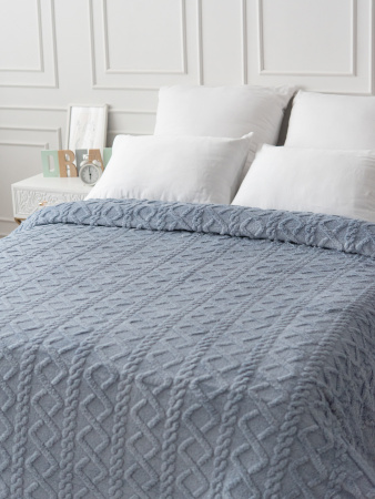 Ромбики(глициния) плед велсофт