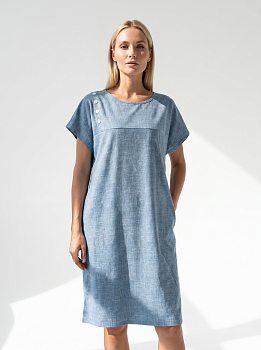 Грета(голубой джинс) туника р.56