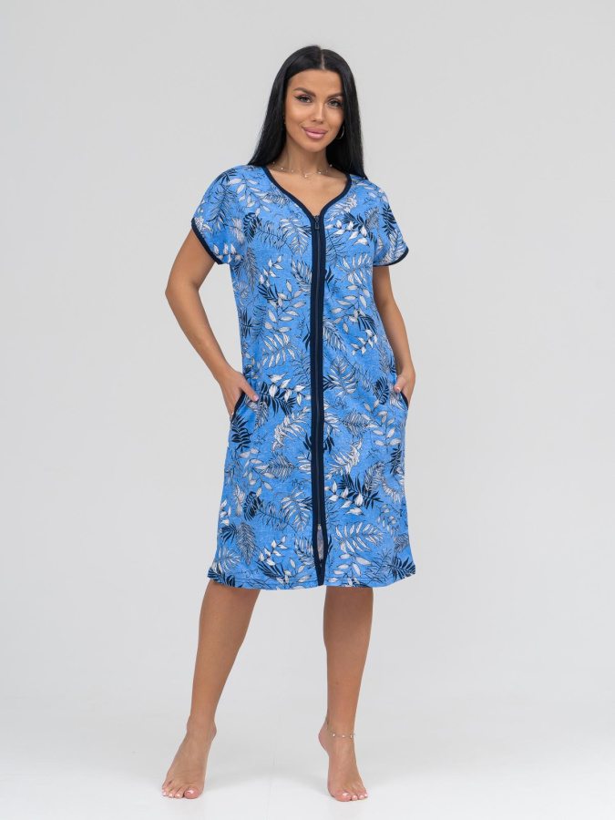 Ажур(голубой) халат