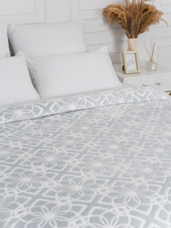 Лотос(серебро) плед велсофт