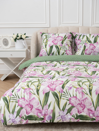 Пурпурная орхидея КПБ поплин