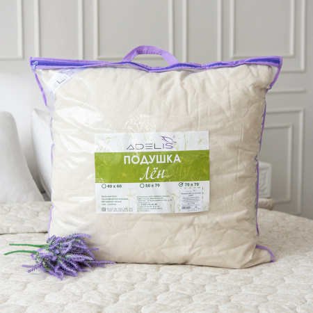 Подушка "Лен" на молнии Подушка "Лен" на молнии