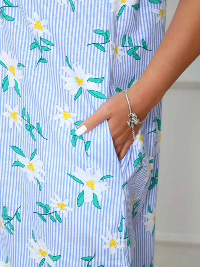 Батист(ромашка) халат-рубашка