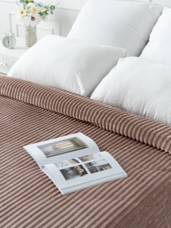 Вертикаль(терракот) плед велсофт