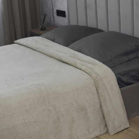 Волна(беж) плед велсофт