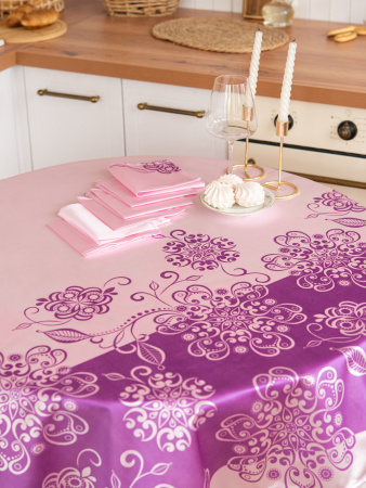 Розовый фламинго Скатерть+салфетка 30*30(6шт) трикот