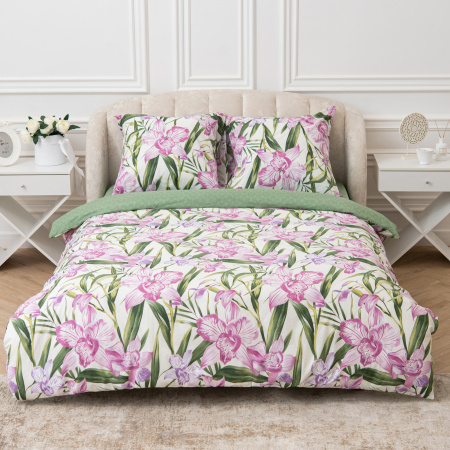 Пурпурная орхидея КПБ поплин