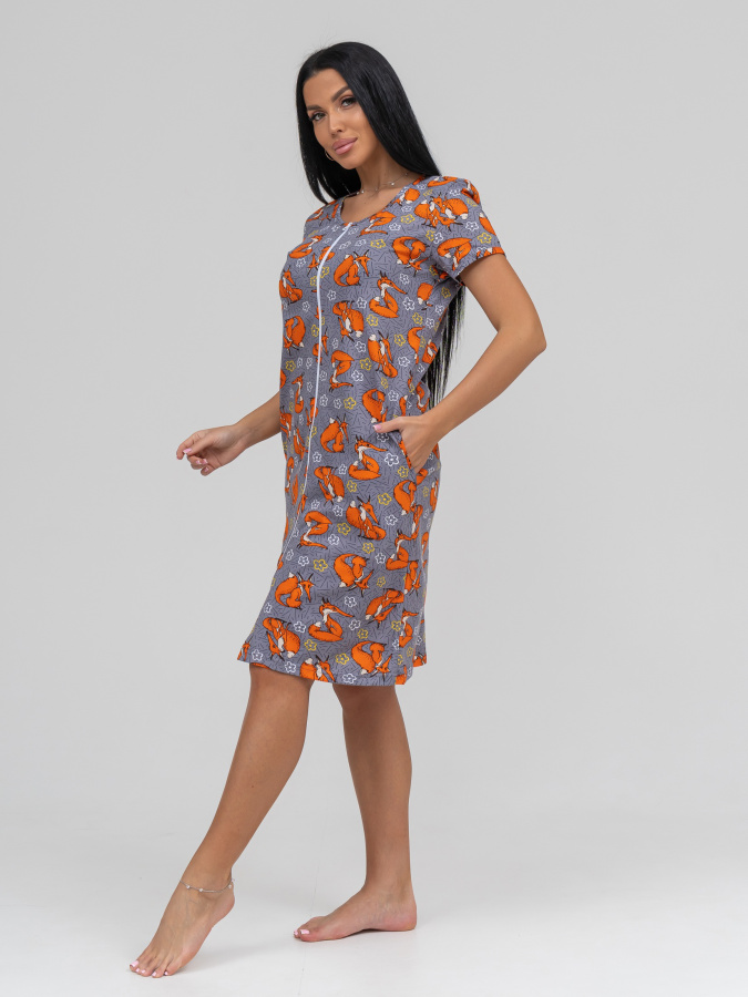 Лисички(серый) халат