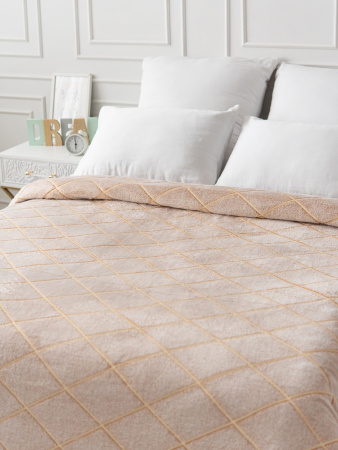 Клетка(песчаное облако) плед велсофт