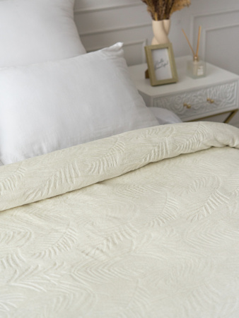 Веточки(сливки) плед велсофт