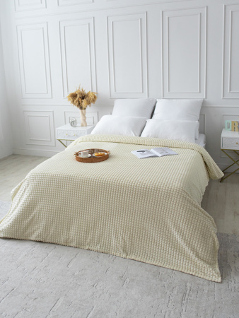 Мозаика(песочный)(однотон) плед велсофт