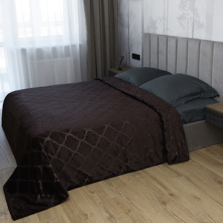 Дубай(темный шоколад) плед велсофт