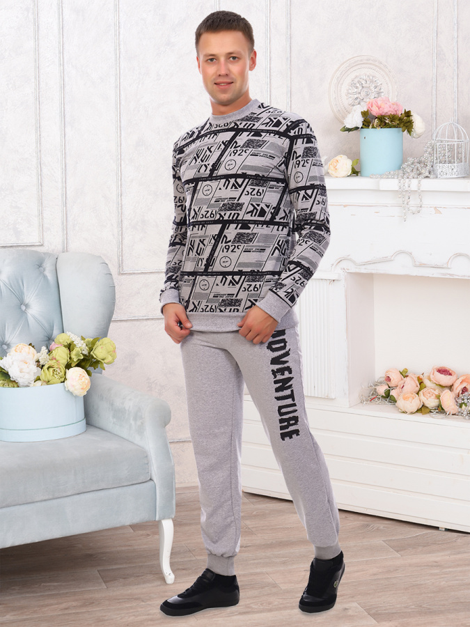 Роджер (меланж) брюки мужские