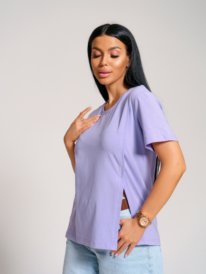 Асимметрия(лаванда) футболка