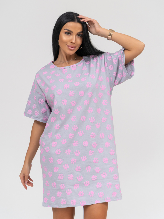 Алина (серый) сорочка ночная