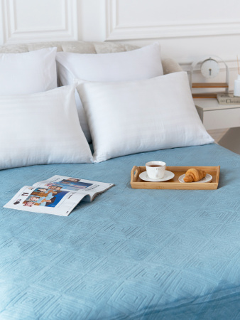 Ромбы(морская волна) плед велсофт