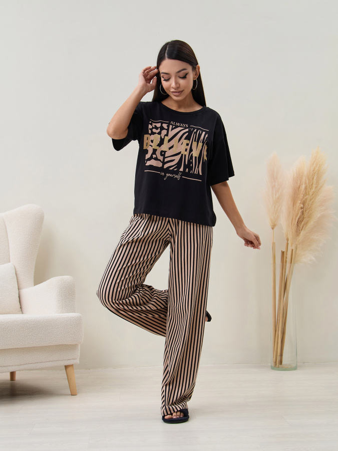 Сафари(чёрный) футболка+брюки