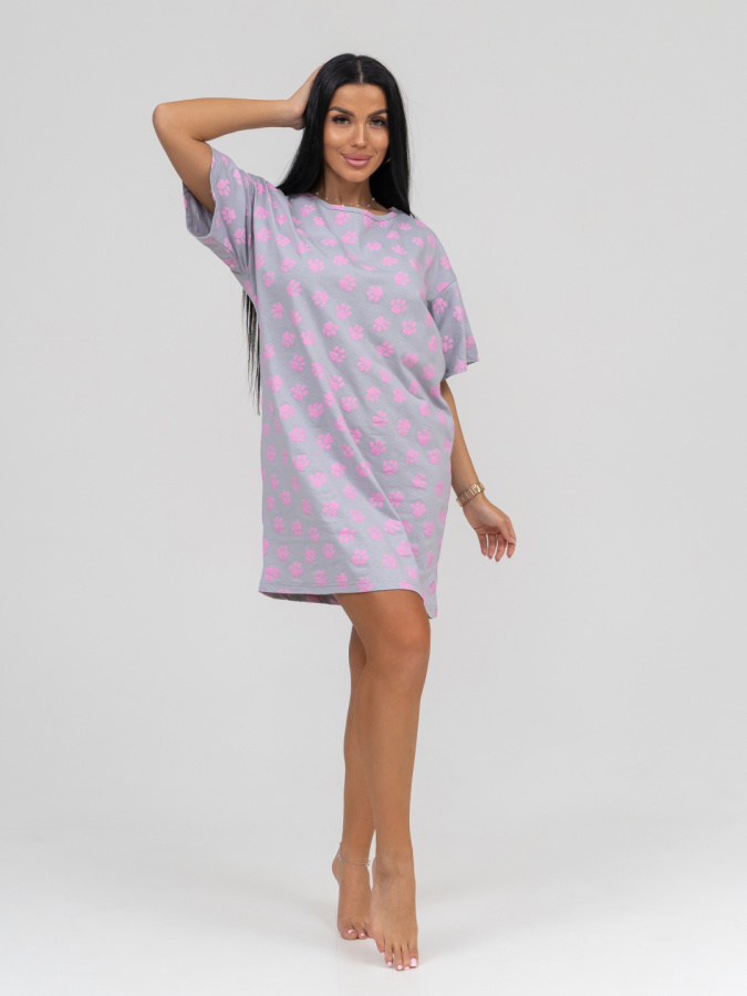 Алина (серый) сорочка ночная