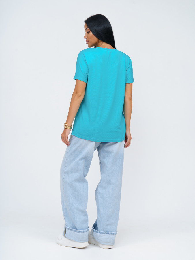 Оксана(бирюзовый) футболка