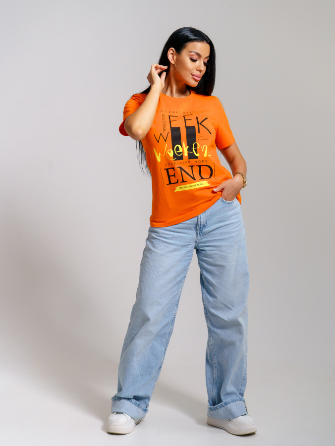 Миранда(оранжевый) футболка женская