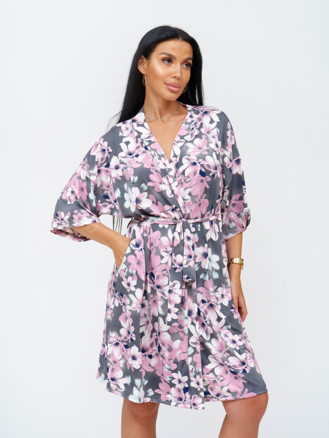 Токио(серый) халат