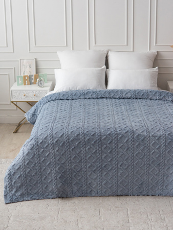 Ромбики(глициния) плед велсофт