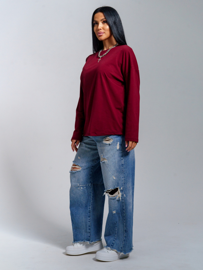 Лика(бордо) лонгслив