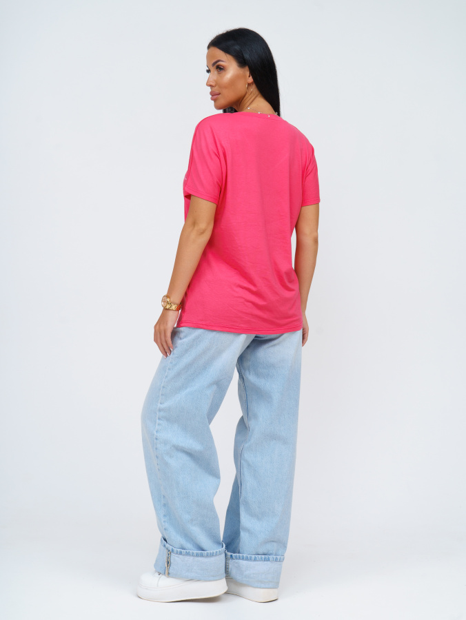 Оксана(розовый) футболка